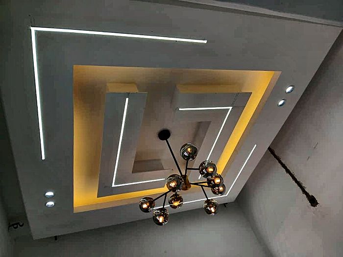 Dari la POP — LED nyeupe na ya dhahabu — Gibons Electrical Solutions, Dar es Salaam